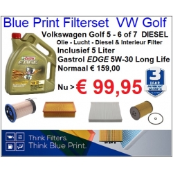 Blue Print Filter aktie  Golf 7 